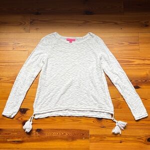 Lilly Pulitzer Heather Gray Sweatshirt with Tassels